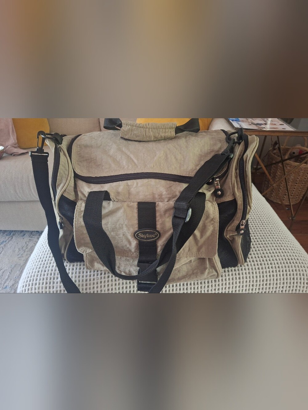Travel Duffel Bag with Black Straps
